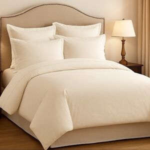 Pottery Barn Creamy White King Cal King Duvet Egyptian Cotton